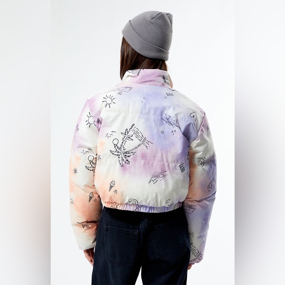 NWT $198 Roxy x Chloe Kim Reversible Puffer Bomber Jacket Sz m - Picture 3 of 11